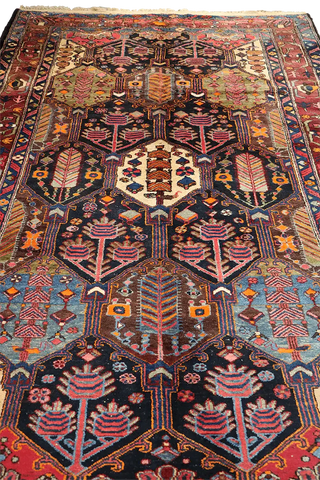 A traditional Bakhtiar tribal rug 