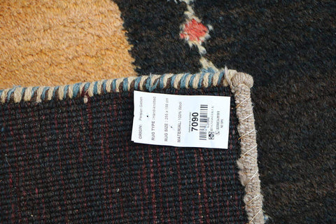 A rectangular Gabbeh Tribal Wool Rug