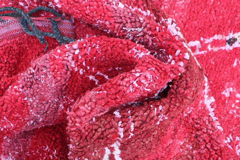 295x195cm Antique Moroccan Beni Ourain Berber Tribal Wool Rug Red - Rugoutlet