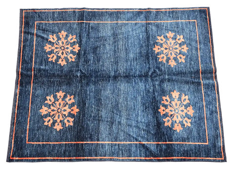 A modern contemporary tribal rug