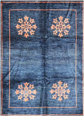 A modern contemporary tribal rug