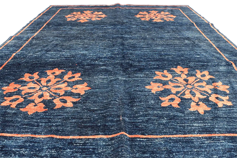 A modern contemporary tribal rug