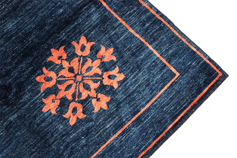 A modern contemporary tribal rug