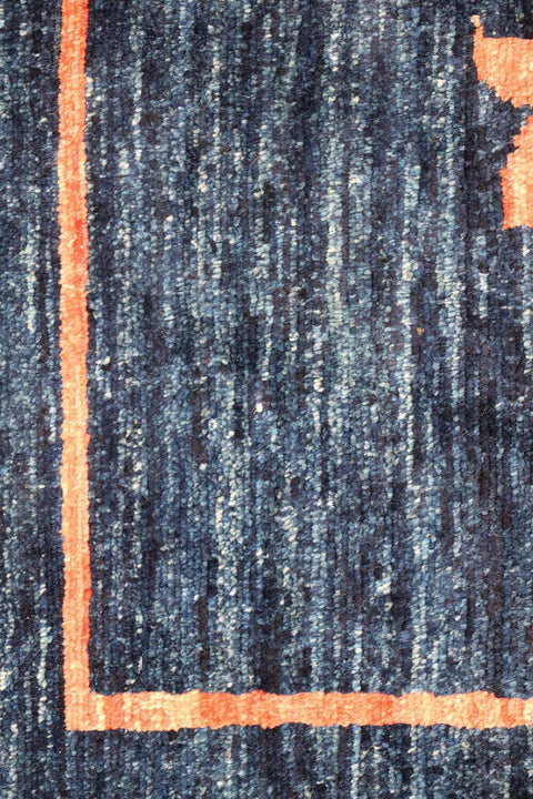 A modern contemporary tribal rug
