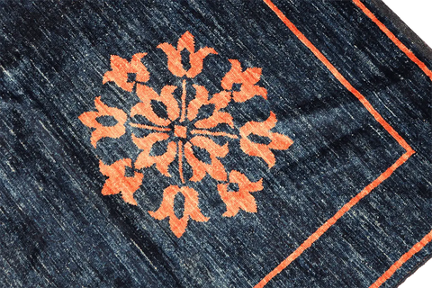 A modern contemporary tribal rug
