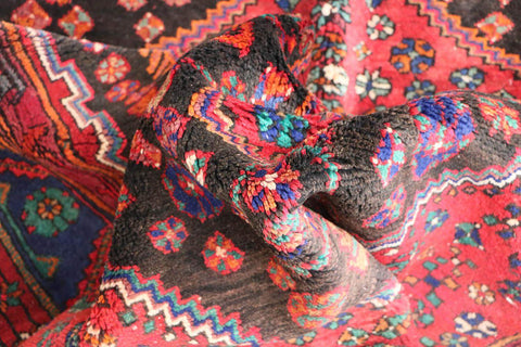 A vibrant Persian Zanjan Tribal Rug