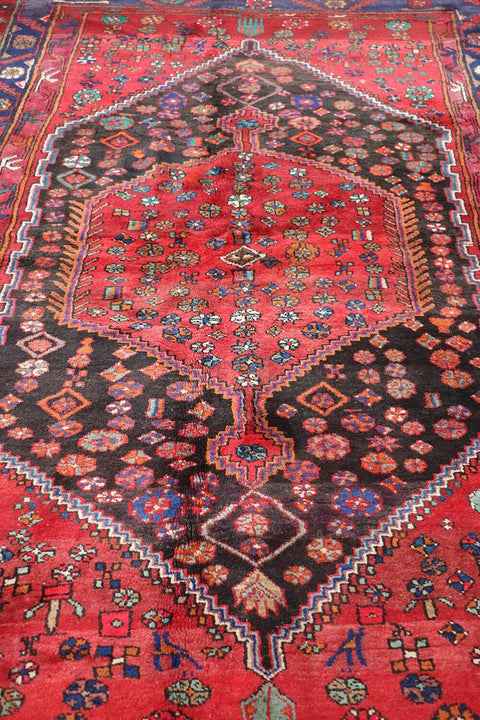 A vibrant Persian Zanjan Tribal Rug