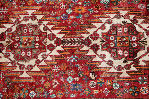 A hand-knotted Persian Qushqai Tribal Rug