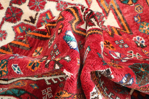 A hand-knotted Persian Qushqai Tribal Rug