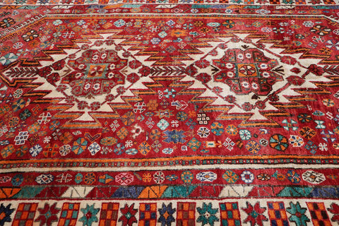 A hand-knotted Persian Qushqai Tribal Rug