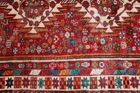 A hand-knotted Persian Qushqai Tribal Rug