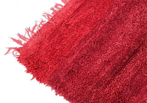 A rectangular, flatweave rug