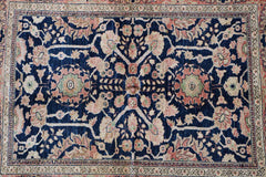 180 x 154 cm Zeigler Tribal Wool Rugs Hand Knotted Brown Blue Colour - Rugoutlet