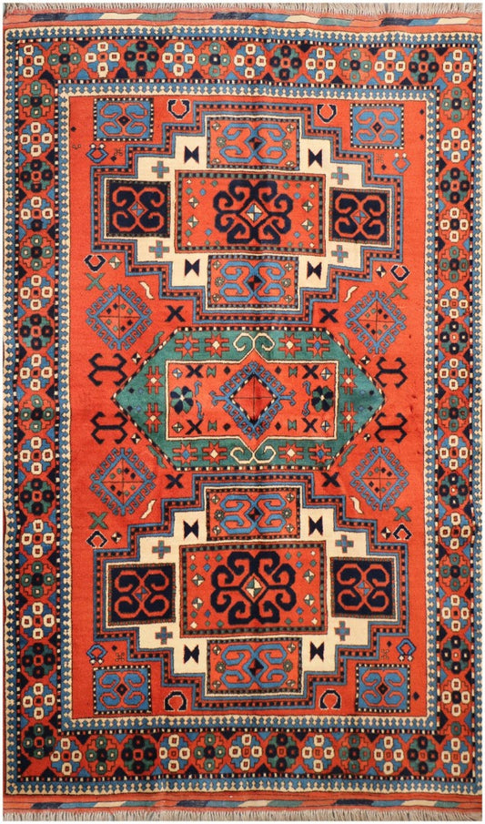 Afghan Tribal Wool Rug 230 x 175 cm (7.55 x 5.74 ft)