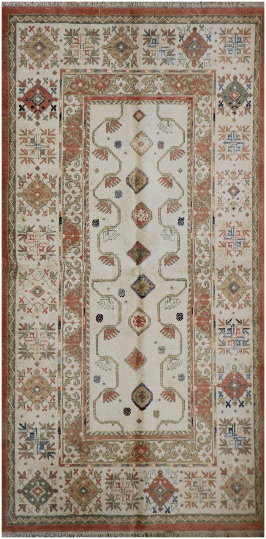 Power Loom Milas Tribal Rug Wool 226 x 168 cm (7.41 x 5.51 ft)