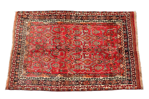 A rectangular Tribal Qashqai wool rug