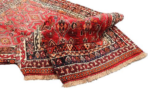 A rectangular Tribal Qashqai wool rug