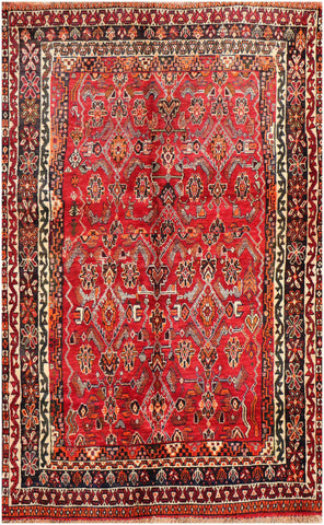 A rectangular Tribal Qashqai wool rug