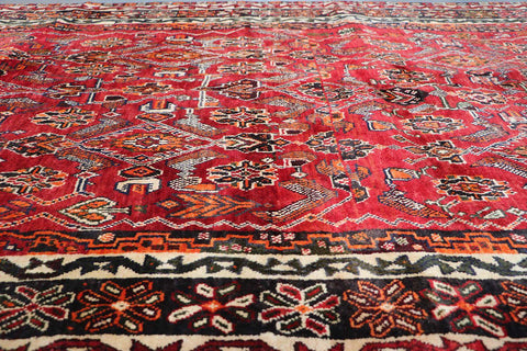 A rectangular Tribal Qashqai wool rug