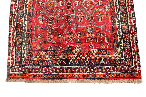 A rectangular Tribal Qashqai wool rug