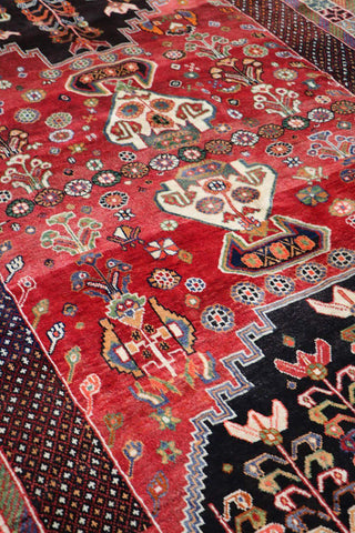 A vibrant Tribal Qashqai rug