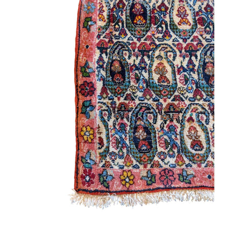 72 x 53 cm Persian Qum Traditional Pink Small Rug - Rugoutlet