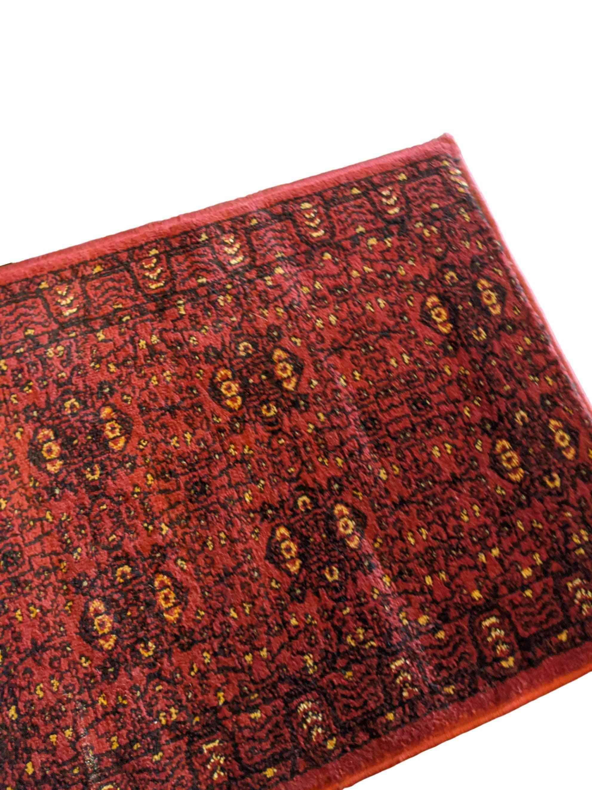 75 x 60 cm Afghan Tribal Red Small Rug - Rugoutlet