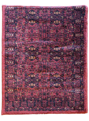 75 x 60 cm Afghan Tribal Red Small Rug - Rugoutlet