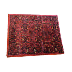 75 x 60 cm Afghan Tribal Red Small Rug - Rugoutlet