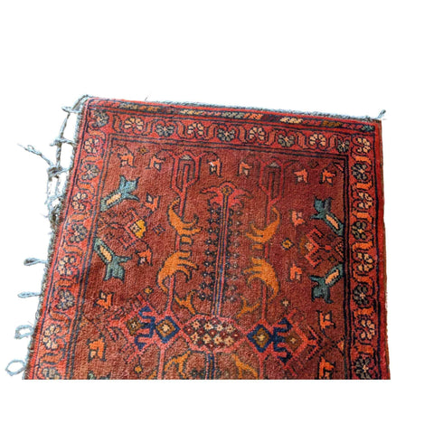 75 x 60 cm Persian Baluch Sadel Bag Tribal Red Small Rug - Rugoutlet