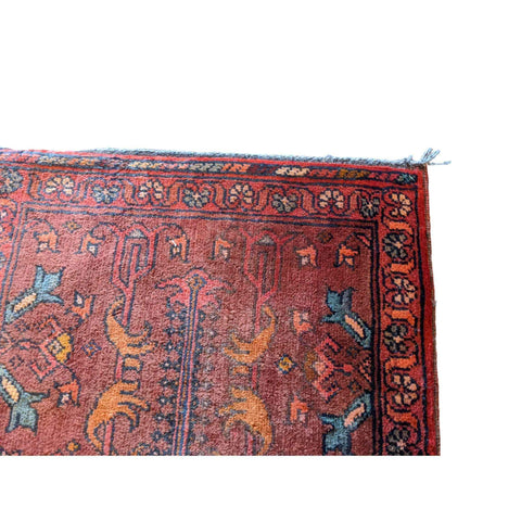 75 x 60 cm Persian Baluch Sadel Bag Tribal Red Small Rug - Rugmaster