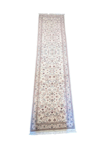 78 x 320 cm Fine Tabriz Traditional Grey Rug - Rugoutlet