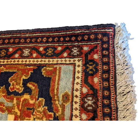 78 x 54 cm Persian senneh Traditional Magenta Small Rug - Rugmaster