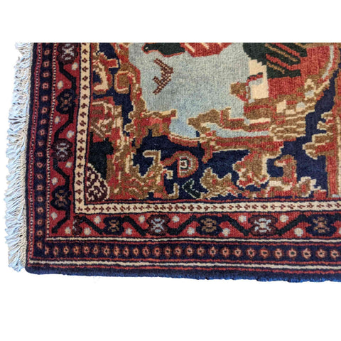 78 x 54 cm Persian senneh Traditional Magenta Small Rug - Rugoutlet