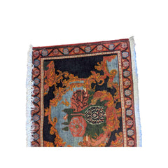 78 x 56 cm Senneh Traditional Orange Small Rug - Rugmaster