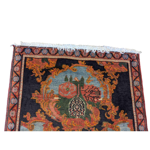 78 x 56 cm Senneh Traditional Orange Small Rug - Rugmaster