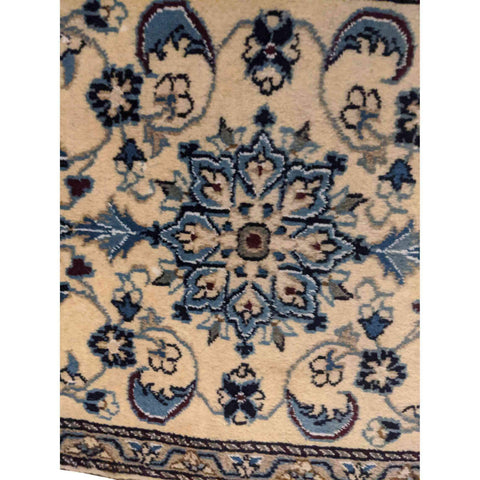 79 x 59 cm Persian Nain Traditional Tan Small Rug - Rugmaster