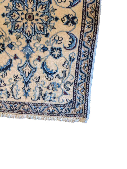 79 x 59 cm Persian Nain Traditional Tan Small Rug - Rugmaster