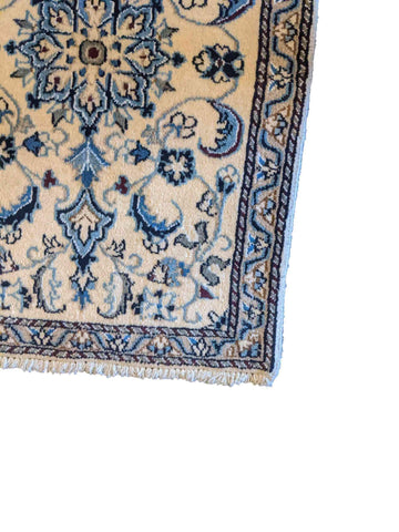 79 x 59 cm Persian Nain Traditional Tan Small Rug - Rugmaster