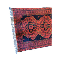 80 x 120 cm Afghan Khan Tribal Red Small Rug - Rugmaster