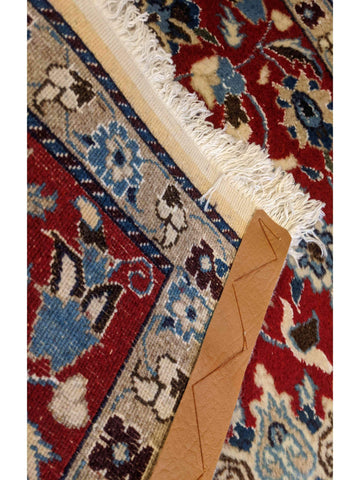 80 x 283 cm Nain silk and wool Traditional Red Rug - Rugoutlet