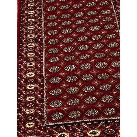 80 x 300 cm Bukhara Power loom Traditional Magenta Rug - Rugmaster