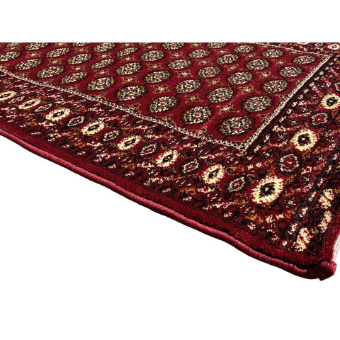 80 x 300 cm Bukhara Power loom Traditional Magenta Rug - Rugmaster