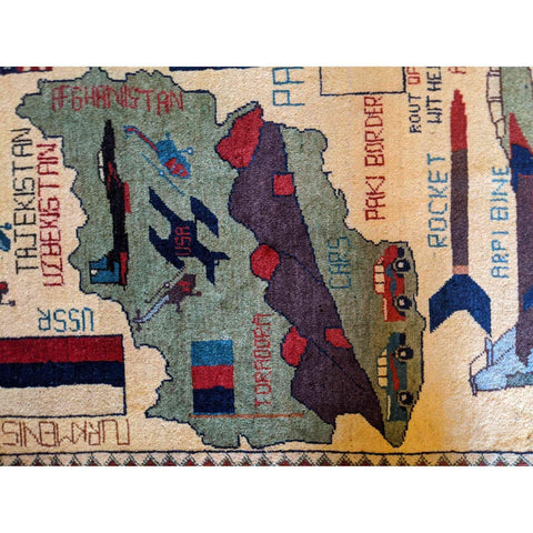 80 x 40 cm War Tribal White Small Rug - Rugmaster