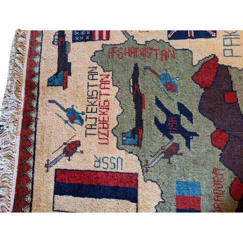 80 x 40 cm War Tribal White Small Rug - Rugmaster