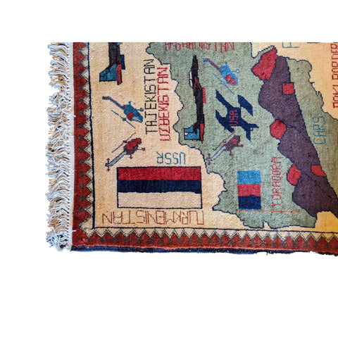 80 x 40 cm War Tribal White Small Rug - Rugmaster