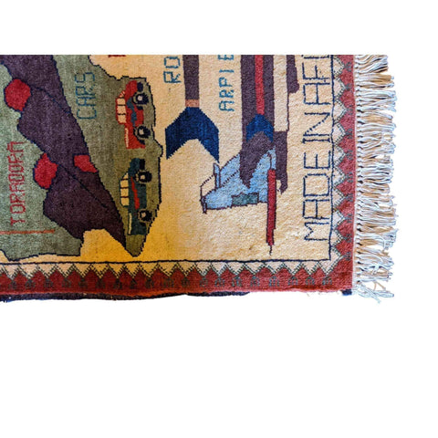 80 x 40 cm War Tribal White Small Rug - Rugmaster