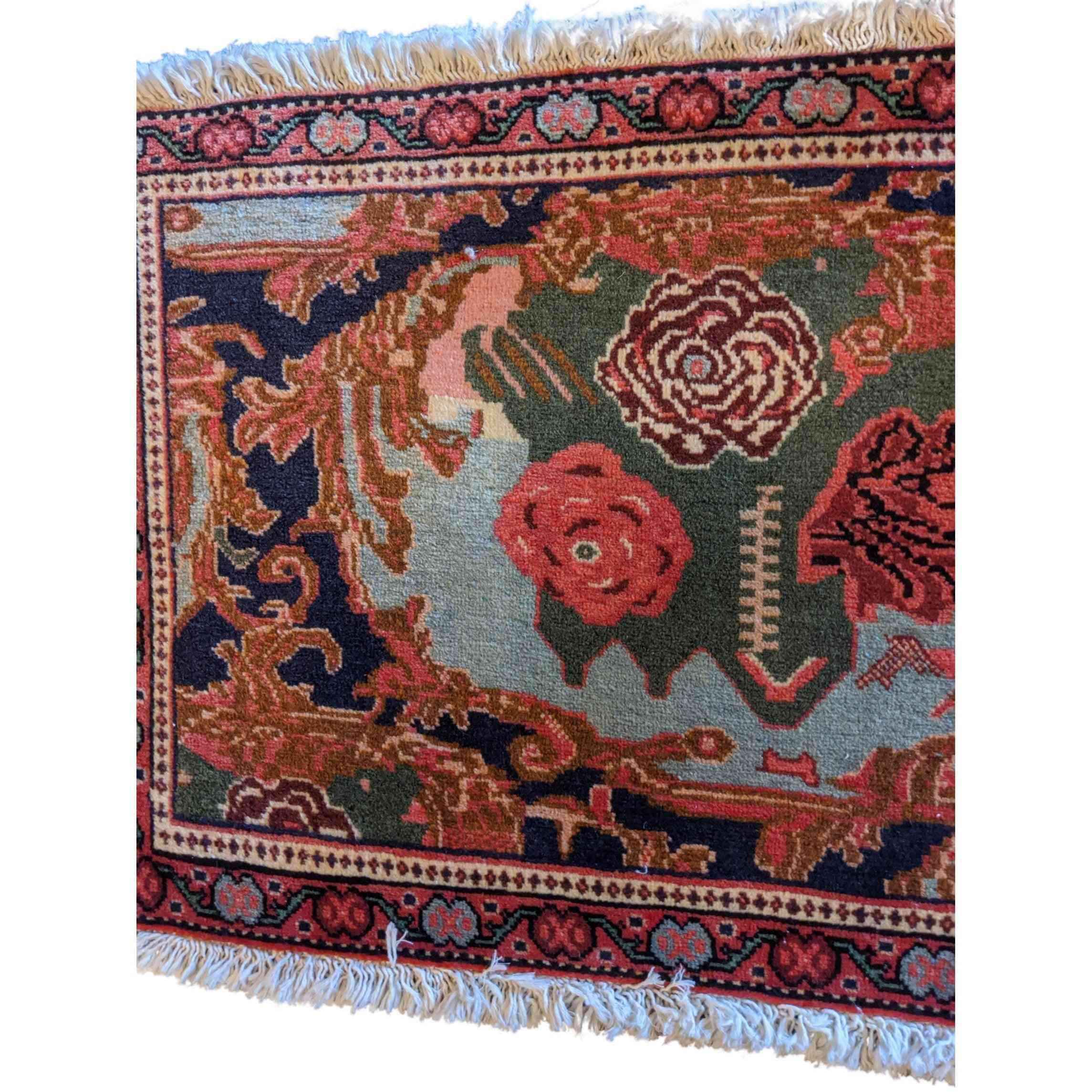 80 x 50 cm Persian Seana Traditional Red Small Rug - Rugmaster