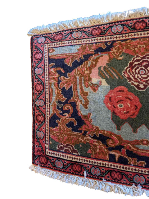 80 x 50 cm Persian Seana Traditional Red Small Rug - Rugmaster