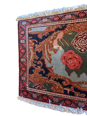 80 x 50 cm Persian Seana Traditional Red Small Rug - Rugmaster